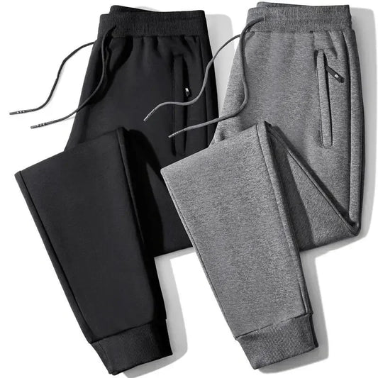 Sporty Men Jogger Pants - Mid Rise Elastic Waist