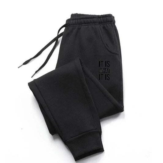 Streetwear Men Jogger Pants - Mid Rise Warm