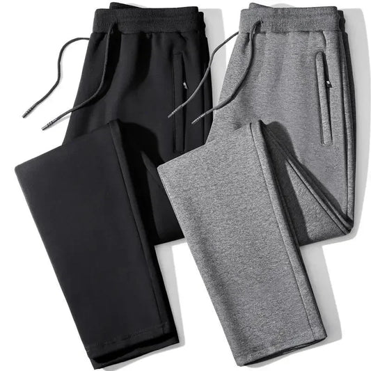 Relaxed Sporty Men Jogger Pants - Mid Rise Plus Size