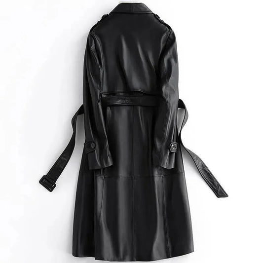 Angel Leather Trench Coat for Women - Trench Coat - LeStyleParfait