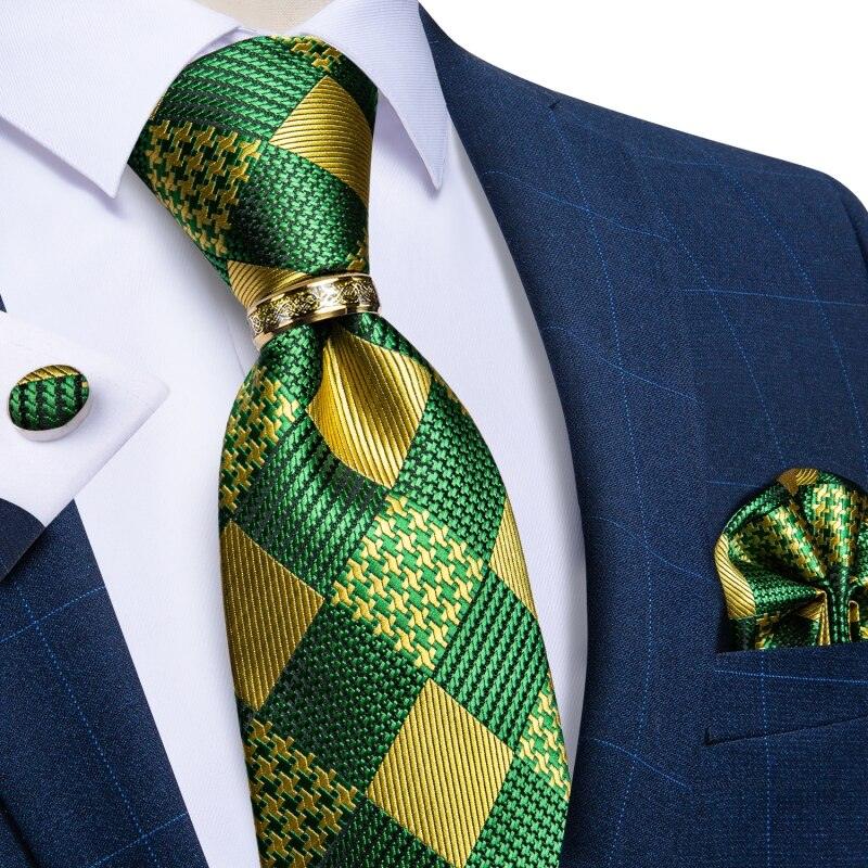 Checkered Silk Necktie Set - Necktie - LeStyleParfait Kenya
