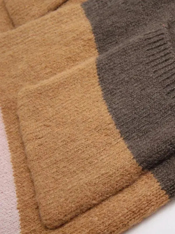 Contrast Striped Long Women Cardigan Sweater - Cardigan Sweater - LeStyleParfait