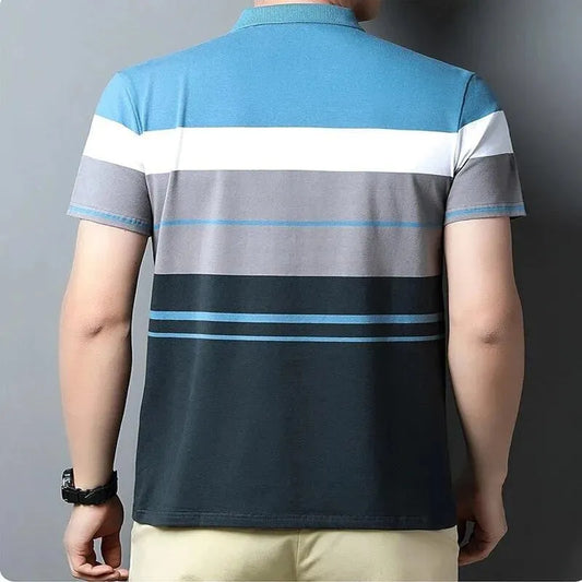 Gradient Striped Polo Shirt For Men - Polo Shirt - LeStyleParfait