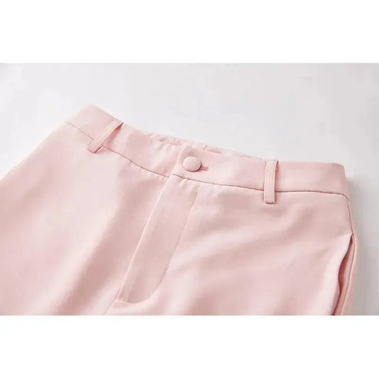 Luxury Pink Feather Pantsuit - Pantsuit - LeStyleParfait