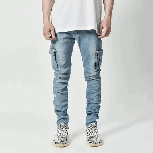 Men Cargo Skinny Jeans - Men's Jeans - LeStyleParfait