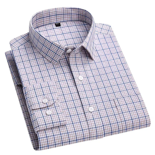 Men's Cotton Checkered Shirt - Check Shirt - LeStyleParfait