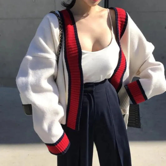 Open Stitch Oversized Cardigan Sweater For Women - Cardigan Sweater - LeStyleParfait