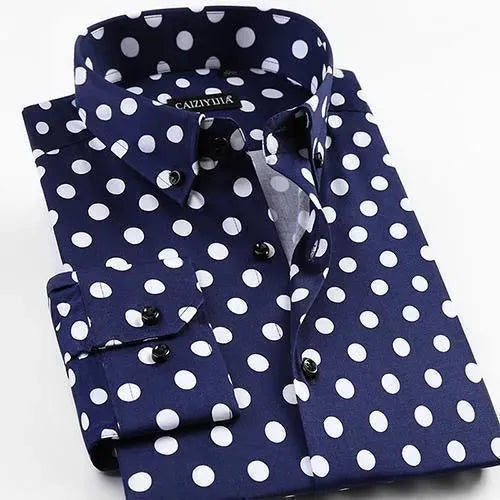 Polka Dot Dress Shirt For Men - Dress Shirt - LeStyleParfait