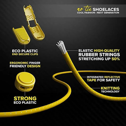Reflective Elastic No Tie Shoelaces For Sports Shoes - Shoelaces - LeStyleParfait