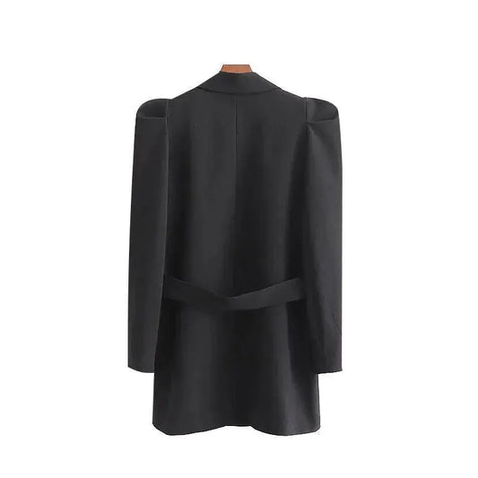 Stylish Vintage Long Blazer Women - Vintage - Plain-Solid - Long Blazer - LeStyleParfait