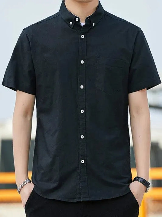 The Scholar Short Sleeved Shirt - Short Sleeve Shirt - LeStyleParfait