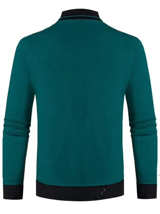 Turtleneck Slim Fit V-Neck Men Sweater - Pullover Sweater - LeStyleParfait