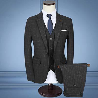3-Piece Men's Suits Slim Fit 1-Button Suits Striped - Suit - LeStyleParfait Kenya
