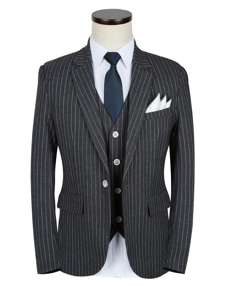 3-Piece Men's Suits Slim Fit 1-Button Suits Striped Suits - Suit - LeStyleParfait Kenya
