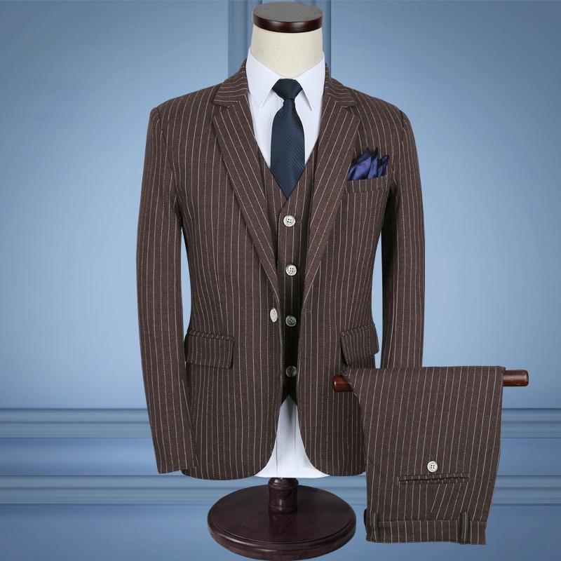 3-Piece Men's Suits Slim Fit 1-Button Suits Striped Suits - Suit - LeStyleParfait Kenya