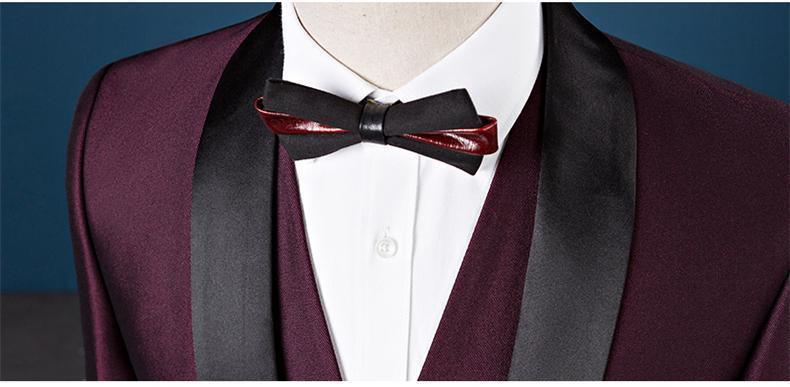 3-Piece Suit Men's Wedding Suits Shawl Collar Slim Fit Suit - Suit - LeStyleParfait Kenya