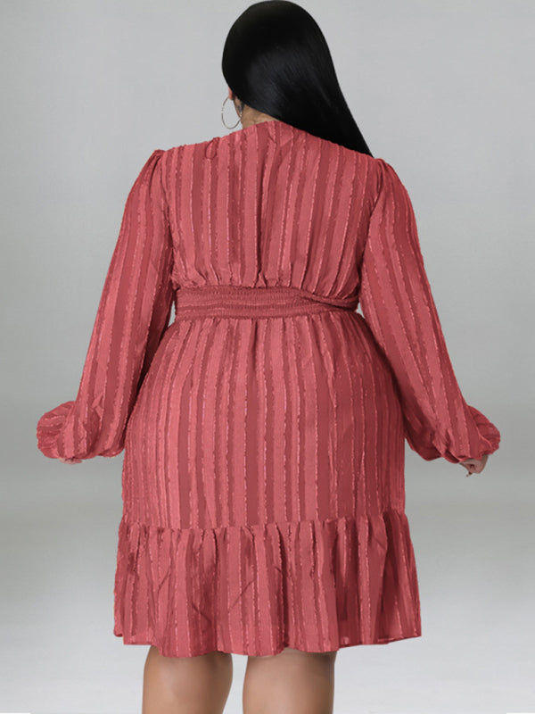 Casual Jacquard Oversized Mini Dress