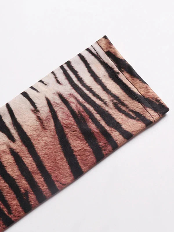 Chic Animal Print Bodycon Midi Dress