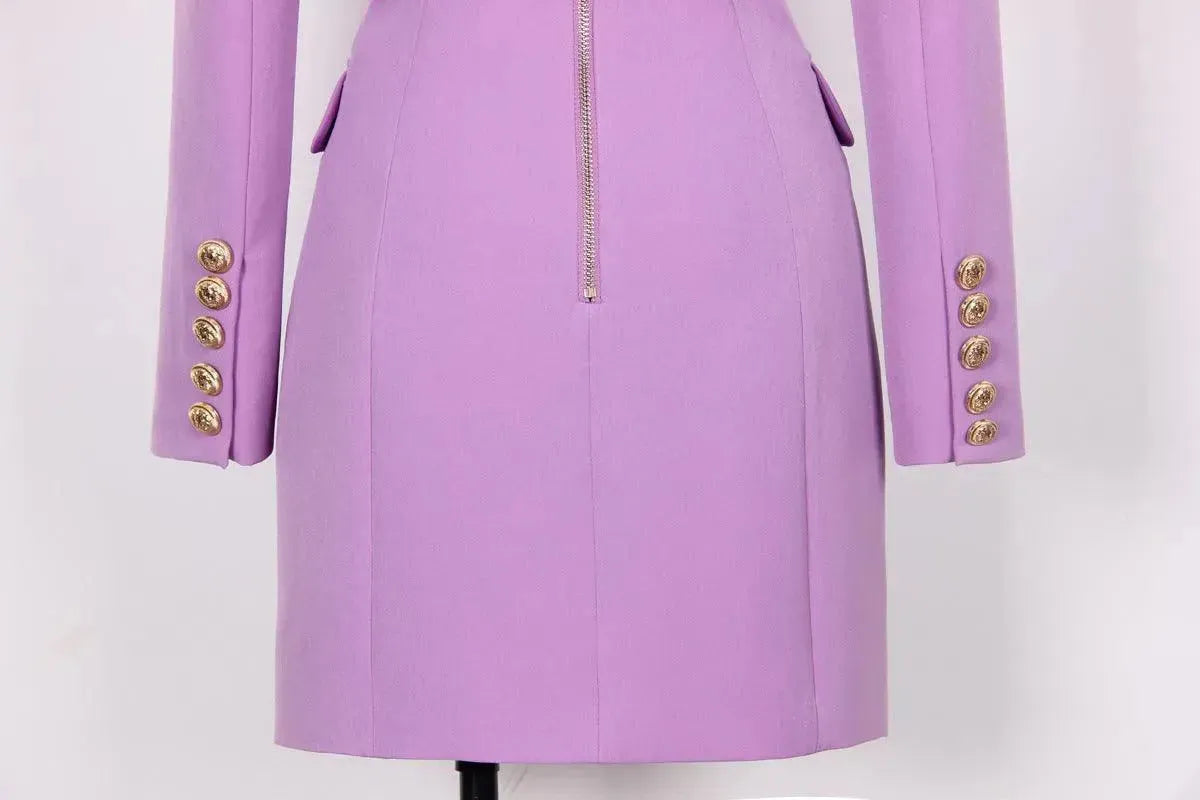 Chic Double-Breasted Blazer Women - Formal-Business - Plain-Solid