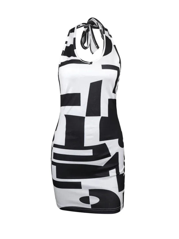 Chic Geometric Bodycon Mini Dress