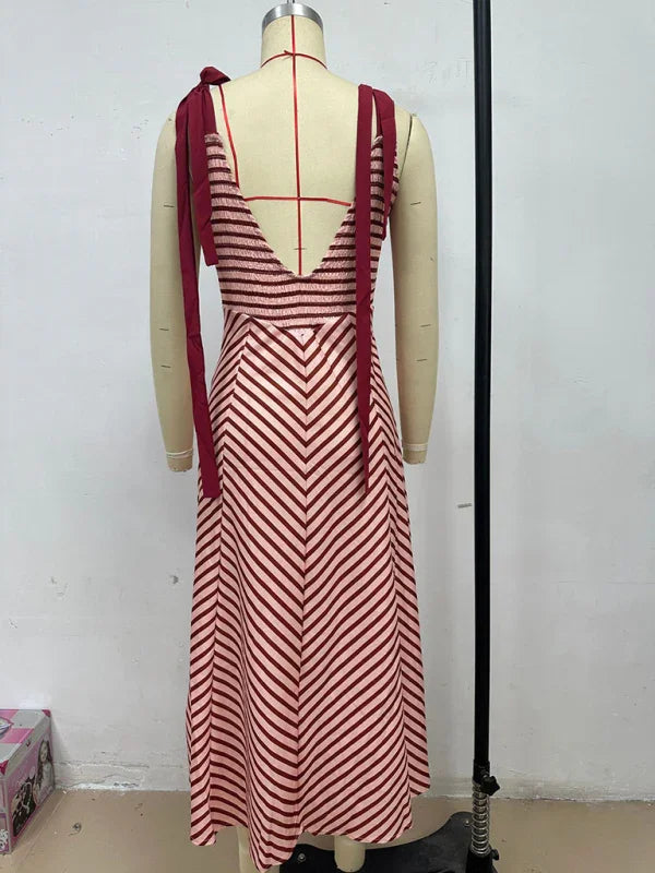 Chic Strappy Backless Midi Dress