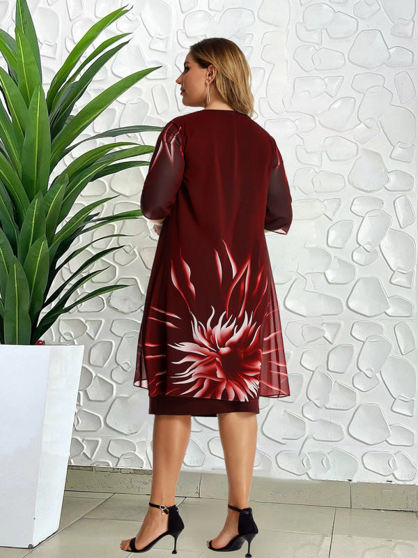 Elegant Floral Lace Sheath Dress