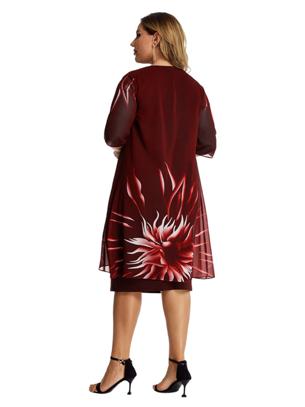 Elegant Floral Lace Sheath Dress