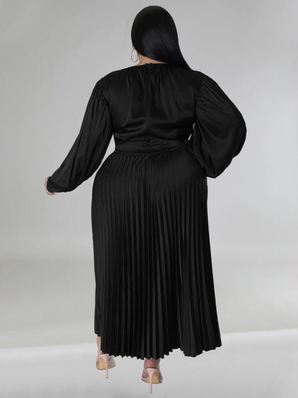 Elegant Pleated Midi Dress