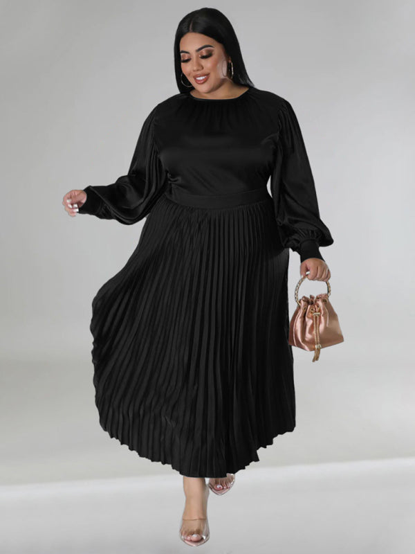 Elegant Pleated Midi Dress