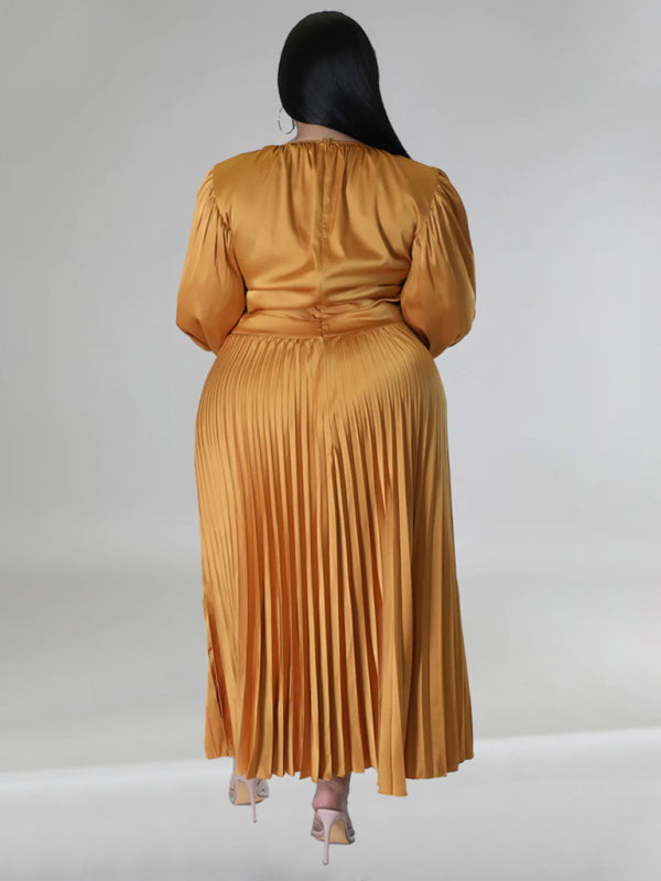 Elegant Pleated Midi Dress