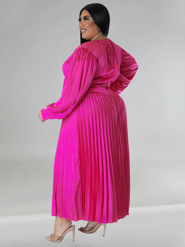 Elegant Pleated Midi Dress