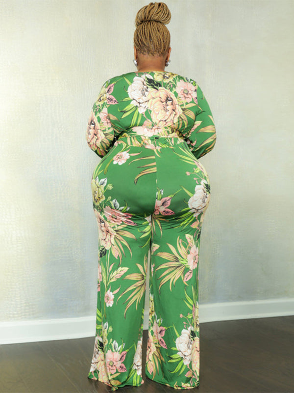 Flowing Floral V-Neck Maxi Dress