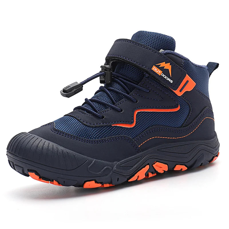 Kids' Boots - Athletic Kids Hiking Ankle Boots Sneakers - Lace-Up Velcro All-Season Shoes
