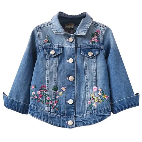 Kids Floral Denim Jacket Spring Style