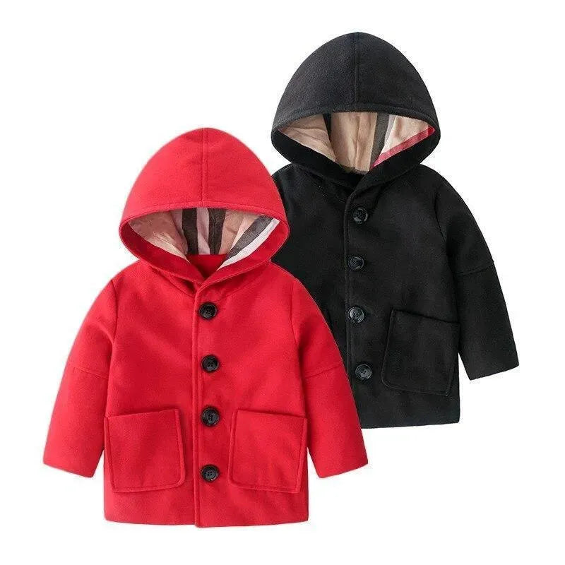 Kids Hooded Parka Jacket Warm Style