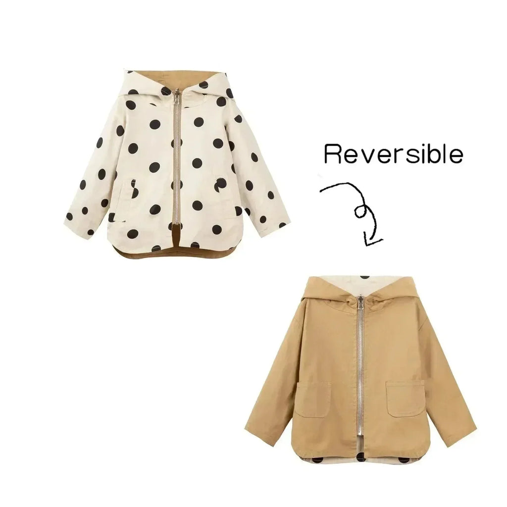 Kids Hooded Windbreaker Jacket Casual Style