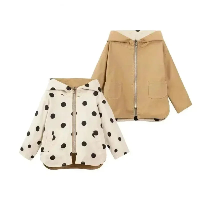 Kids Hooded Windbreaker Jacket Casual Style