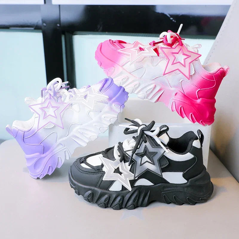 Kids' Sneakers - Chunky Kids Sneakers - Lace-Up Spring-Autumn Shoes-Sneakers-LeStyleParfait