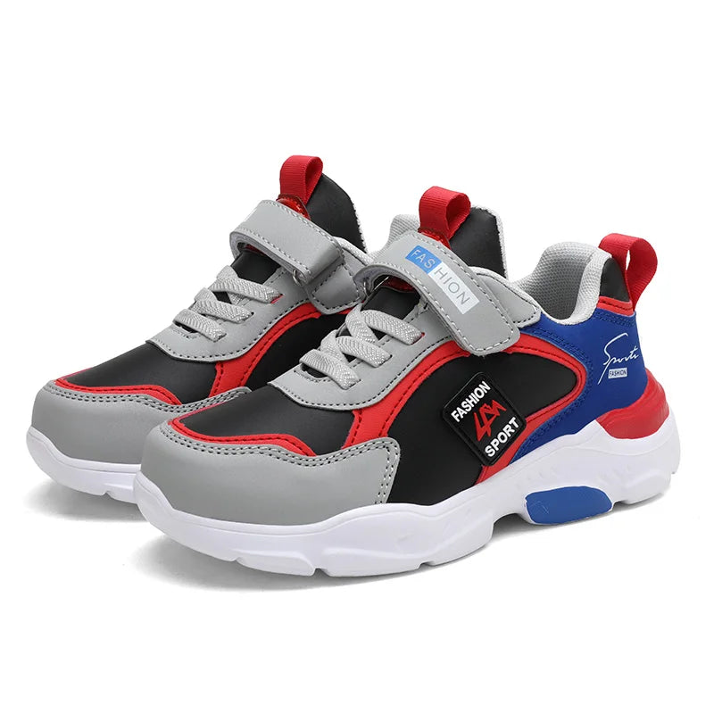 Kids' Sneakers - Low-Top Kids Sneakers - Hook-Loop Velcro All-Season Shoes