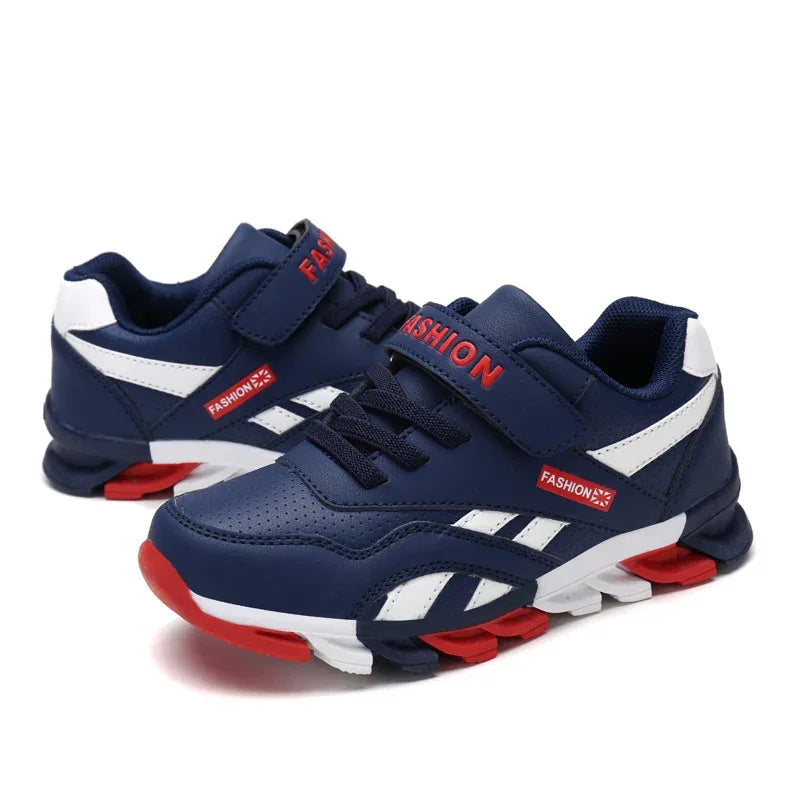 Kids' Sneakers - Low-Top Kids Sneakers - Hook-Loop Velcro Lace-Up All-Season Shoes-Sneakers-LeStyleParfait