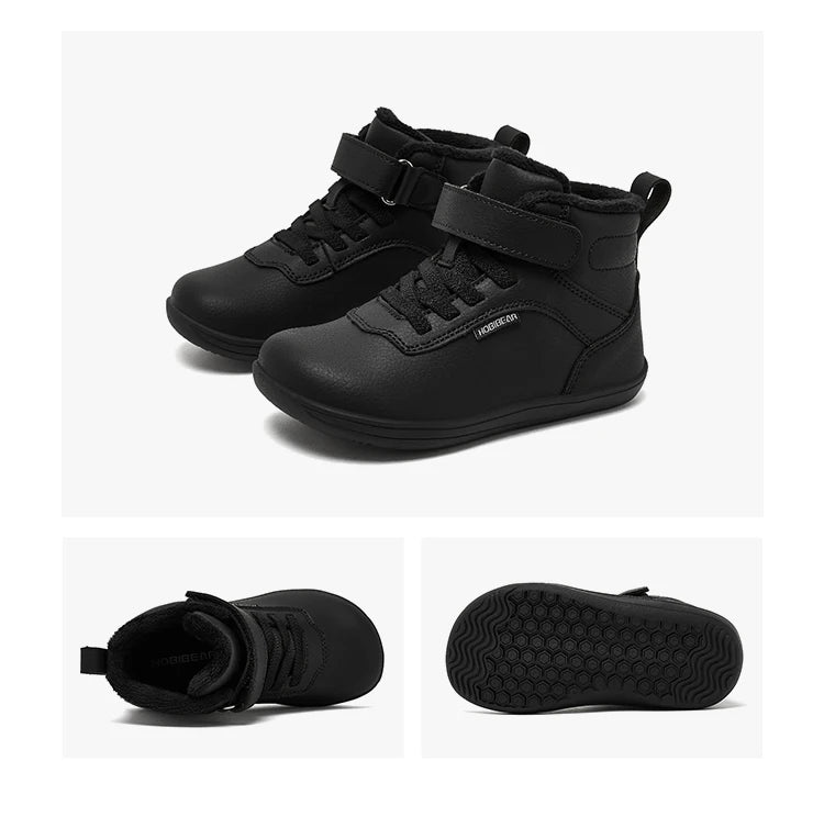 Kids' Sneakers - Mid-Top Kids Ankle Boots Sneakers - Hook-Loop Velcro Winter Sneakers