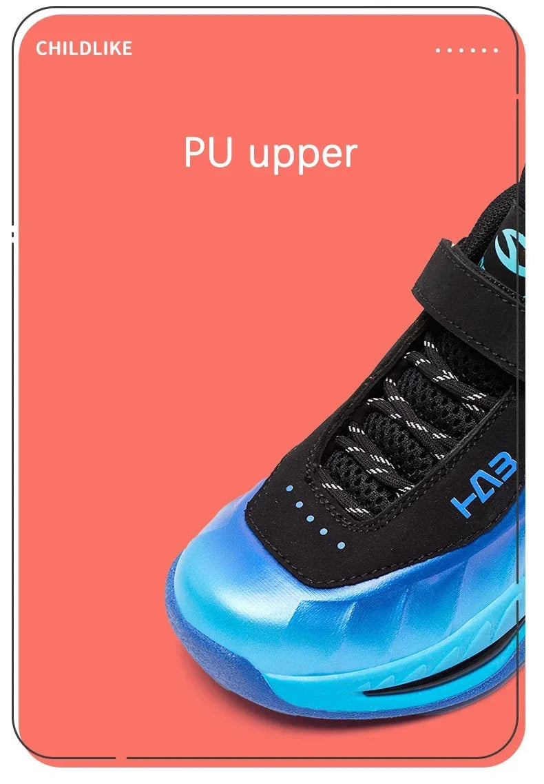 Kids' Sneakers - Mid-Top Kids High Tops Sneakers - Lace-Up Velcro All-Season Shoes-Sneakers-LeStyleParfait