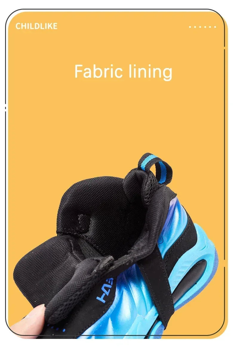 Kids' Sneakers - Mid-Top Kids High Tops Sneakers - Lace-Up Velcro All-Season Shoes-Sneakers-LeStyleParfait