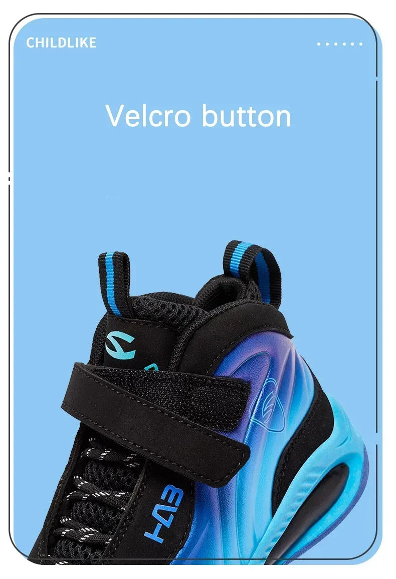 Kids' Sneakers - Mid-Top Kids High Tops Sneakers - Lace-Up Velcro All-Season Shoes-Sneakers-LeStyleParfait