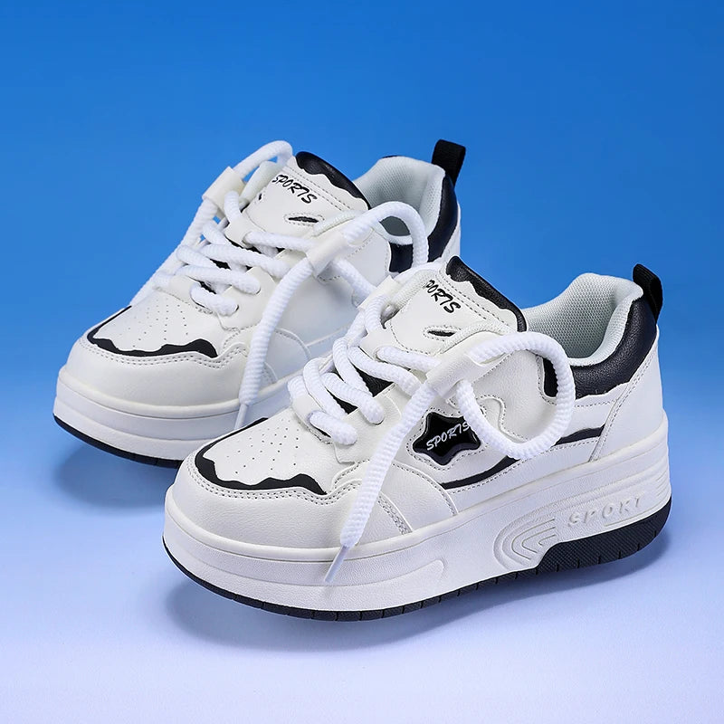 Kids' Sneakers - Platform Kids Sneakers - Lace-Up All-Season Shoes
