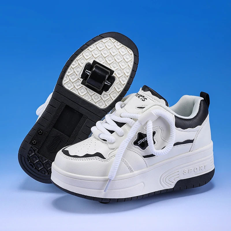 Kids' Sneakers - Platform Kids Sneakers - Lace-Up All-Season Shoes