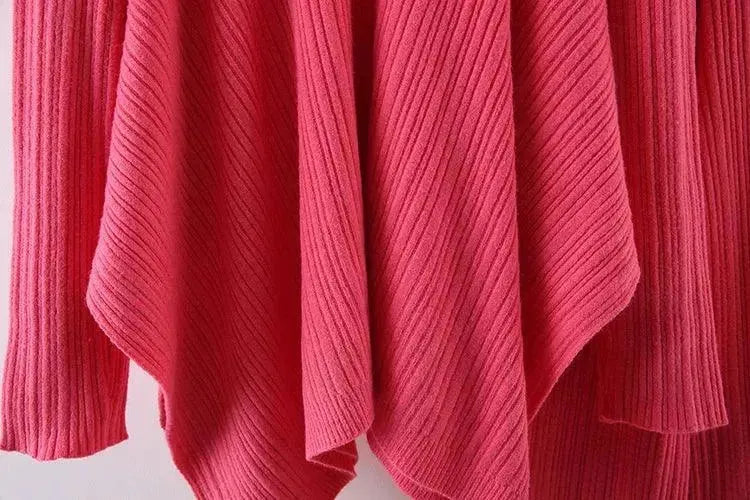 LSP SWEATER Chic Women Casual Mustard Two-Piece Sweater Set