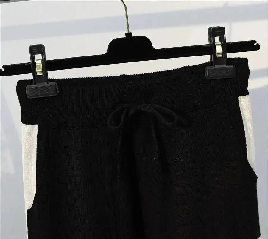 LSP SWEATER Chic Women Casual Striped Two-Piece Sweater Set