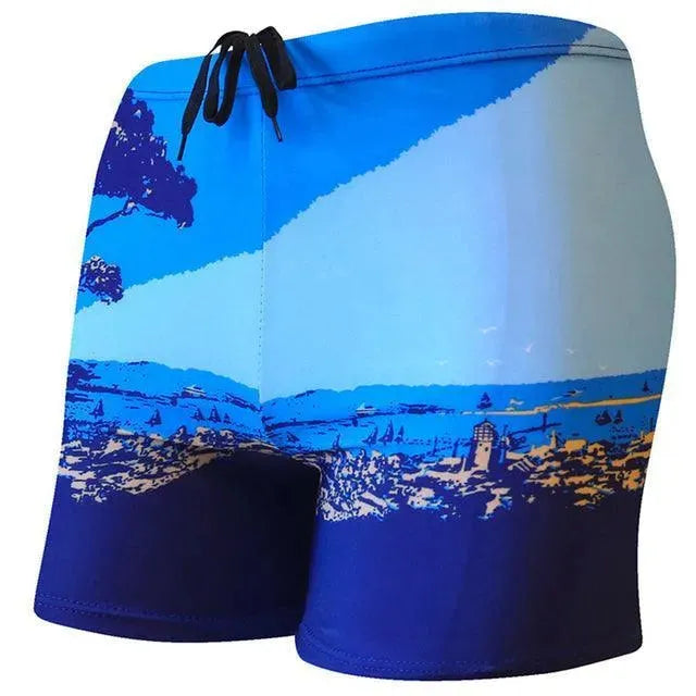Men Abstract Swim Shorts