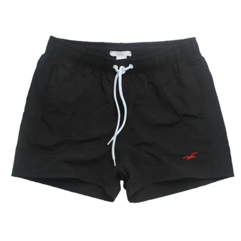 Men Black Minimalist Swim Shorts